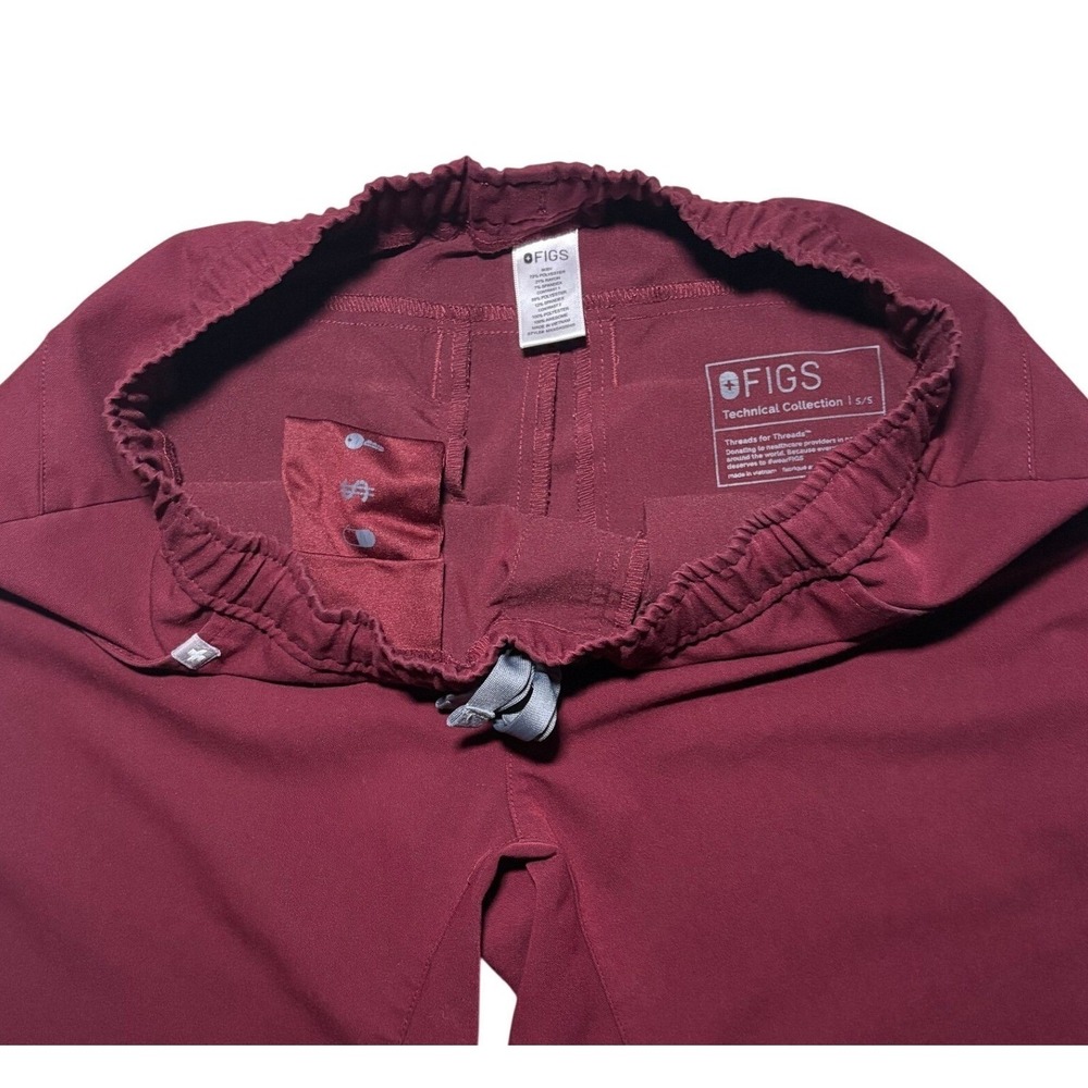 FIGS Tansen Burgundy Jogger Healthcare Scrub Pants Mens Size Small/Short - Picture 3 of 6